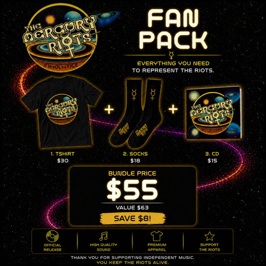 The Mercury Riots – Fan Pack (T-Shirt + Socks + CD)